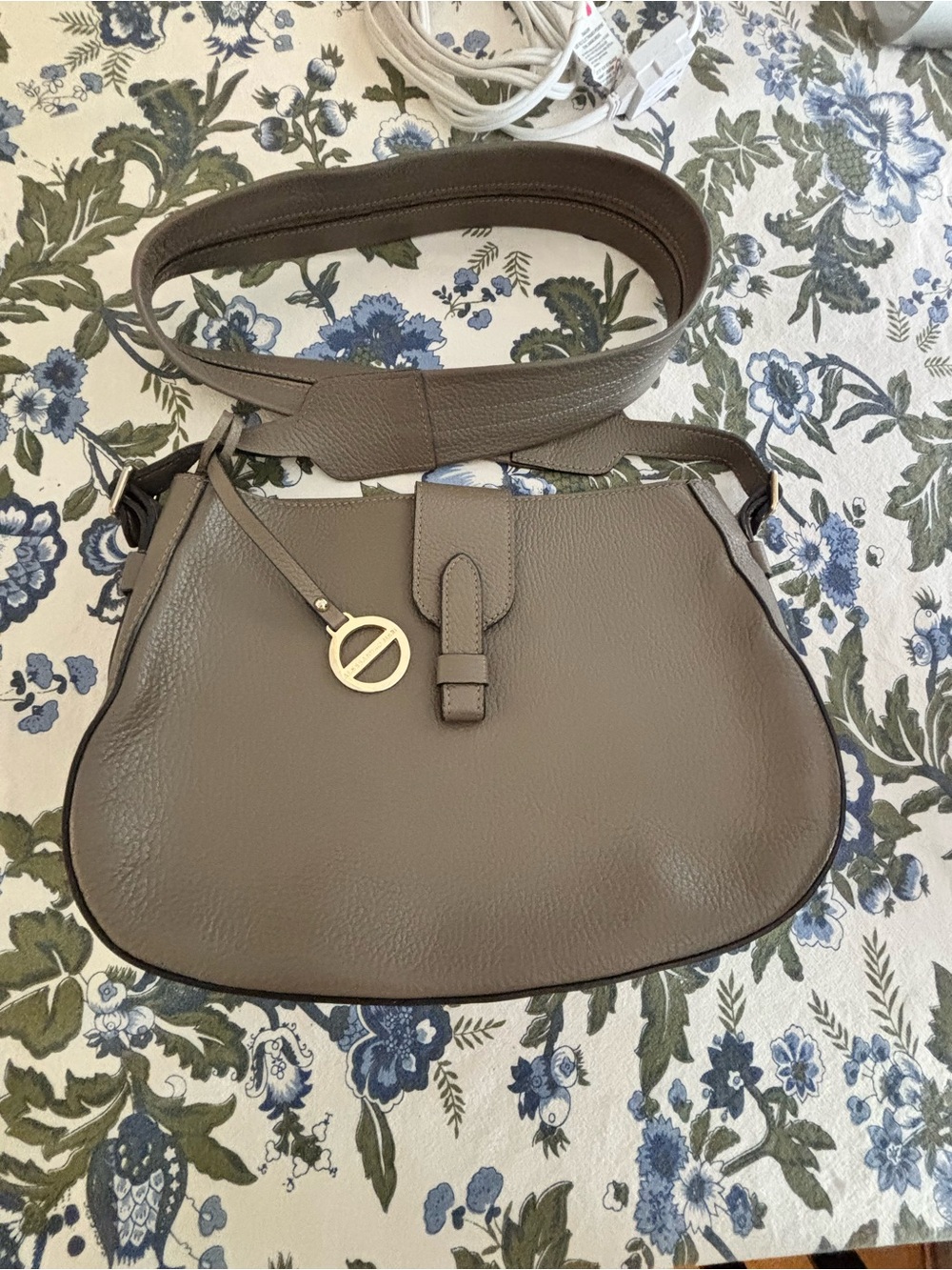 Alessandro Mari Leather Gray Shoulder Bag made in Italy